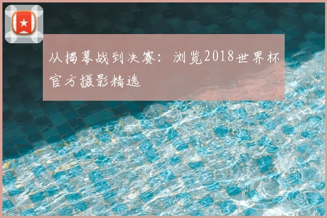 从揭幕战到决赛:浏览2018世界杯官方摄影精选